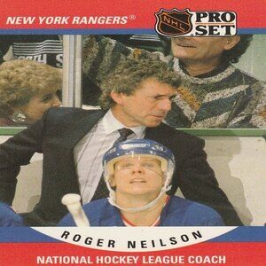 Roger Neilson - New York Rangers Coach - 1990 Pro Set Card - Card Number 672